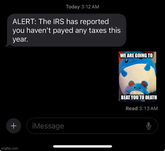 IRS report | WE ARE GOING TO; BEAT YOU TO DEATH | image tagged in irs report | made w/ Imgflip meme maker