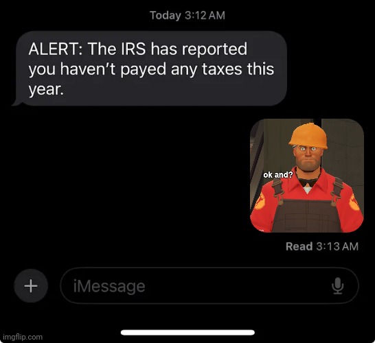 IRS report | image tagged in irs report | made w/ Imgflip meme maker