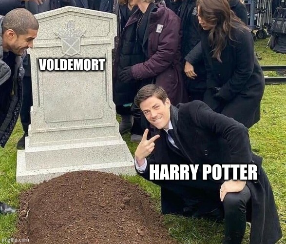 Peace sign tombstone | VOLDEMORT; HARRY POTTER | image tagged in peace sign tombstone | made w/ Imgflip meme maker