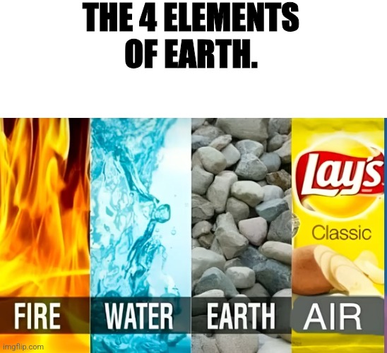 THE 4 ELEMENTS OF EARTH. | made w/ Imgflip meme maker