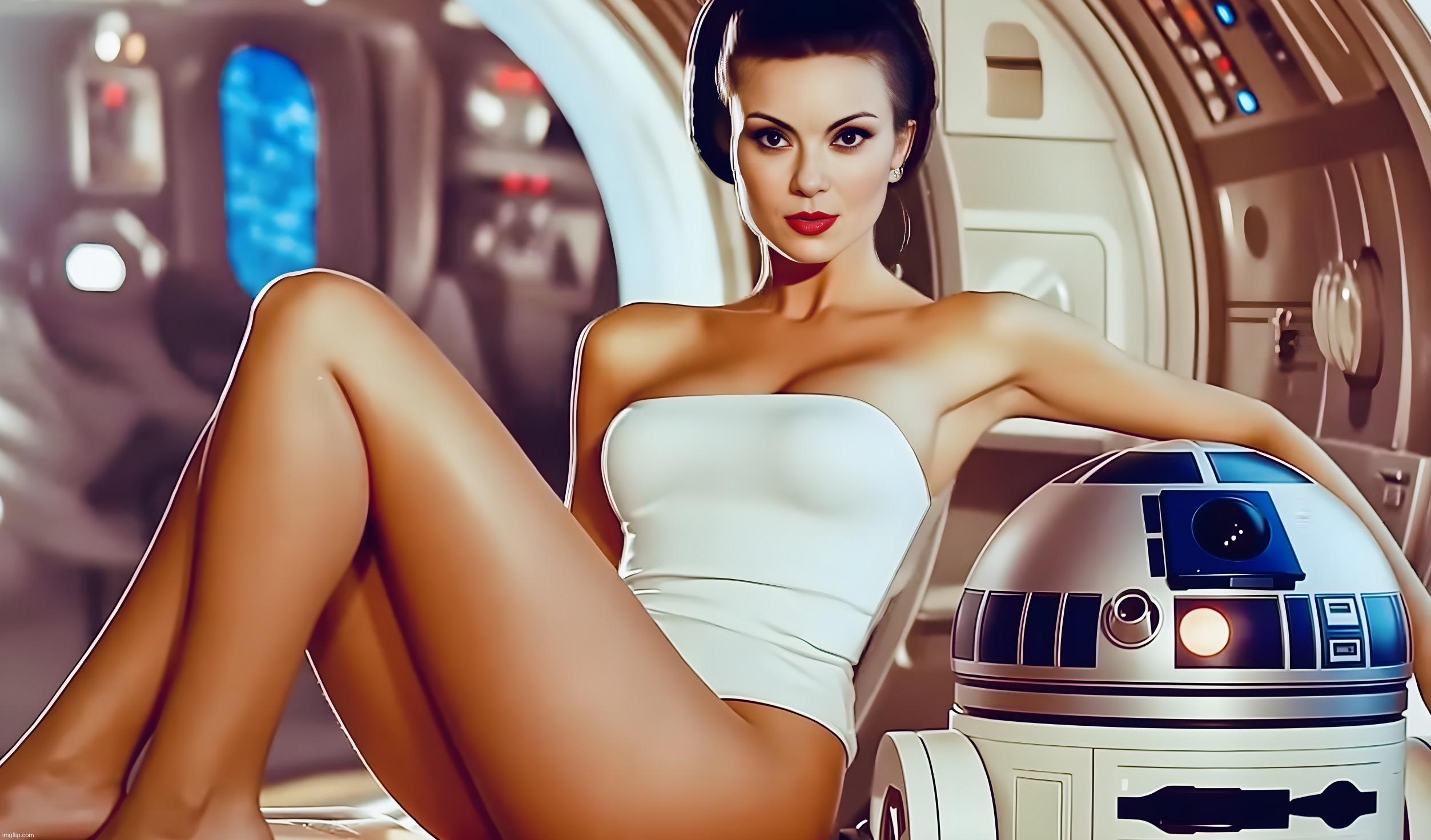 Leia | image tagged in princess leia,star wars,memes,r2d2,retro,princess | made w/ Imgflip meme maker