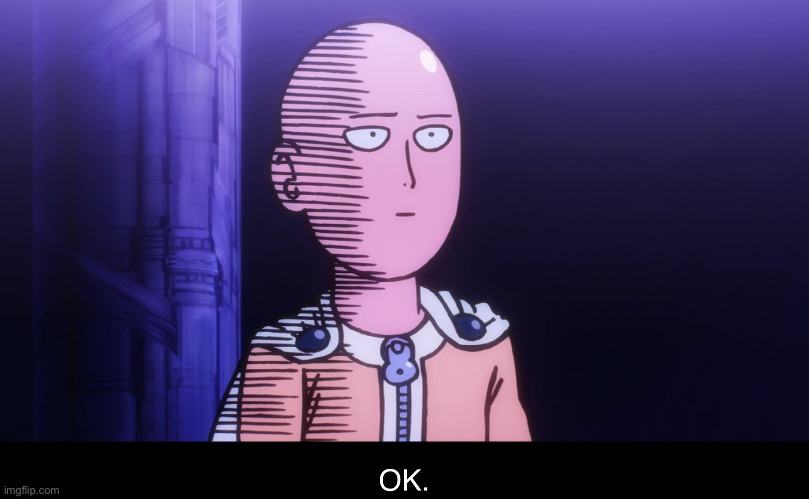 Saitama OK | image tagged in saitama ok | made w/ Imgflip meme maker