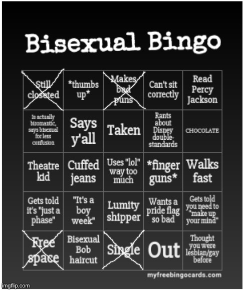 this is certainly one of the most bingos of all time | image tagged in bisexual bingo | made w/ Imgflip meme maker