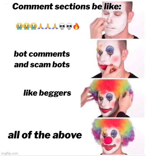 Comment sections be like: | image tagged in comment section | made w/ Imgflip meme maker