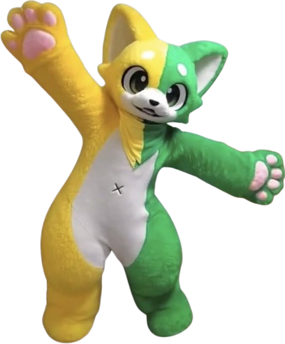 Lemon-Lime Kemono Fursuit(Transparent) Blank Meme Template