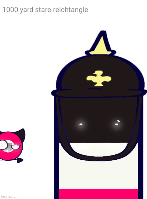 1,000 yard stare reichtangle | image tagged in countryballs,reichtangle | made w/ Imgflip meme maker