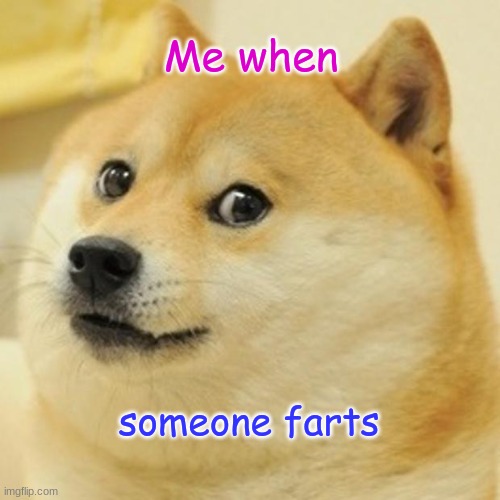 Doge | Me when; someone farts | image tagged in memes,doge,funny,fart | made w/ Imgflip meme maker