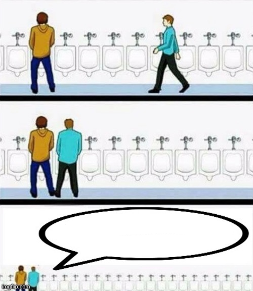 urinal discussion Blank Meme Template