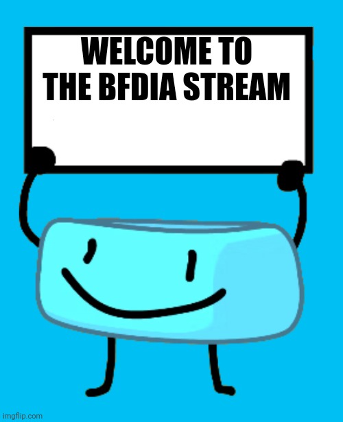 I'm following this stream. | WELCOME TO THE BFDIA STREAM | image tagged in bracelety sign | made w/ Imgflip meme maker