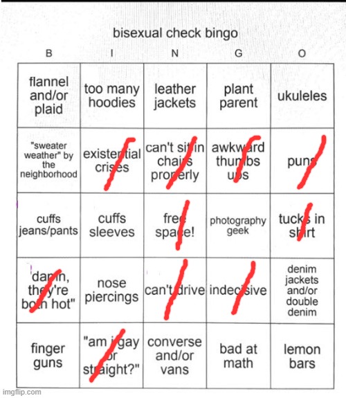 Bisexual bingo!!! | image tagged in bisexual bingo | made w/ Imgflip meme maker