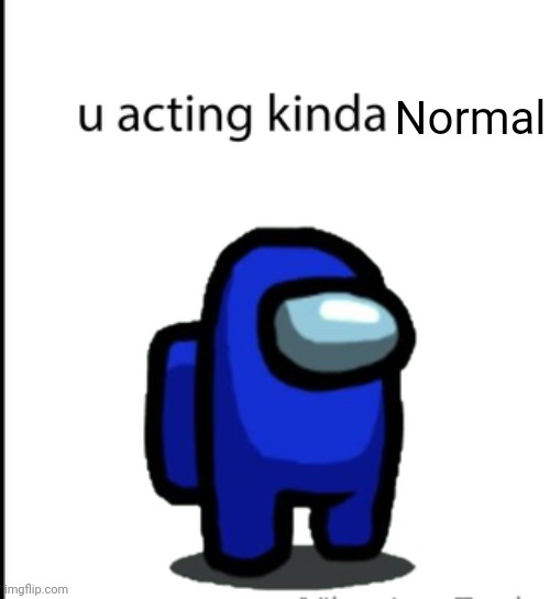 ur acting kinda sus | Normal | image tagged in ur acting kinda sus | made w/ Imgflip meme maker