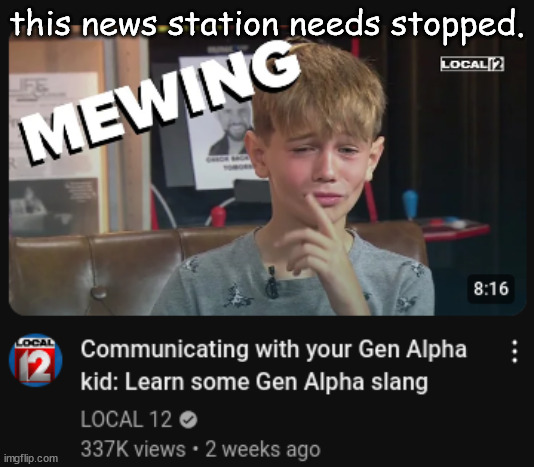 Mewing | this news station needs stopped. | image tagged in mewing | made w/ Imgflip meme maker