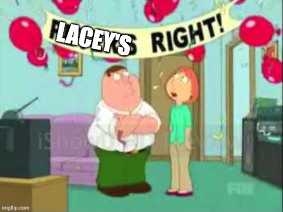 Wife's Right | LACEY'S | image tagged in family guy | made w/ Imgflip meme maker