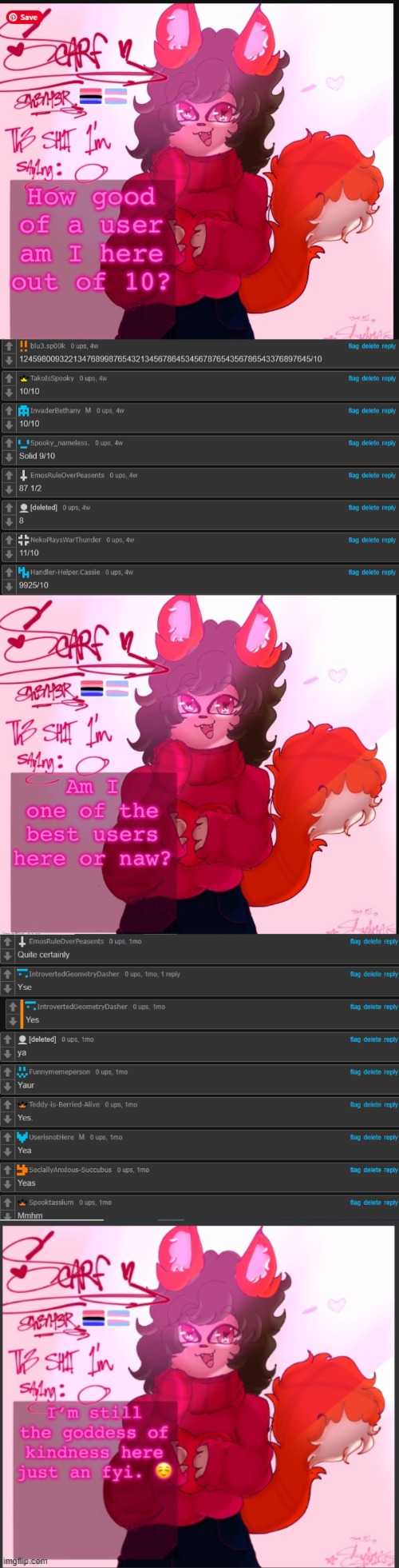 posts scarf made in the lgbtq stream that aged terribly | made w/ Imgflip meme maker