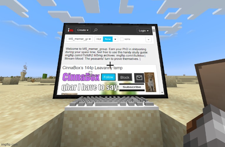 got Imgflip running on Minecraft | image tagged in minecraft | made w/ Imgflip meme maker