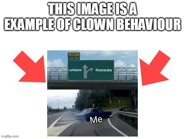 image tagged in this image is a example of clown behaviour | made w/ Imgflip meme maker