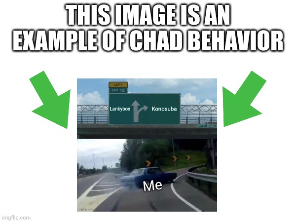 image tagged in this image is an example of chad behavior | made w/ Imgflip meme maker