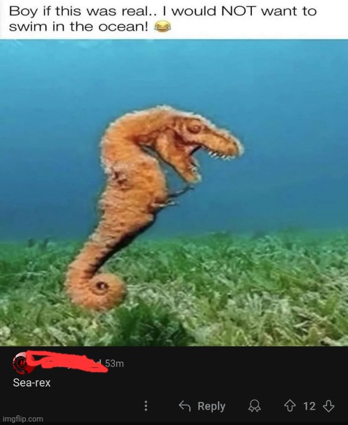 Sea Rex | image tagged in dinosaur,reddit | made w/ Imgflip meme maker