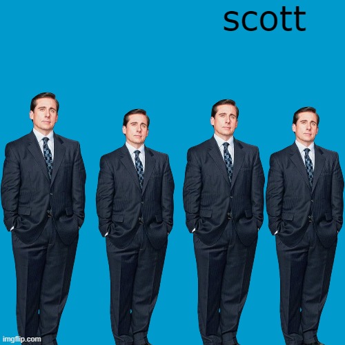 Blank Weezer blue album edit | scott | image tagged in blank weezer blue album edit | made w/ Imgflip meme maker