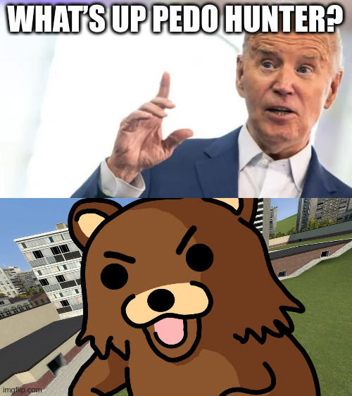 pedo | WHAT’S UP PEDO HUNTER? | image tagged in pedobear | made w/ Imgflip meme maker