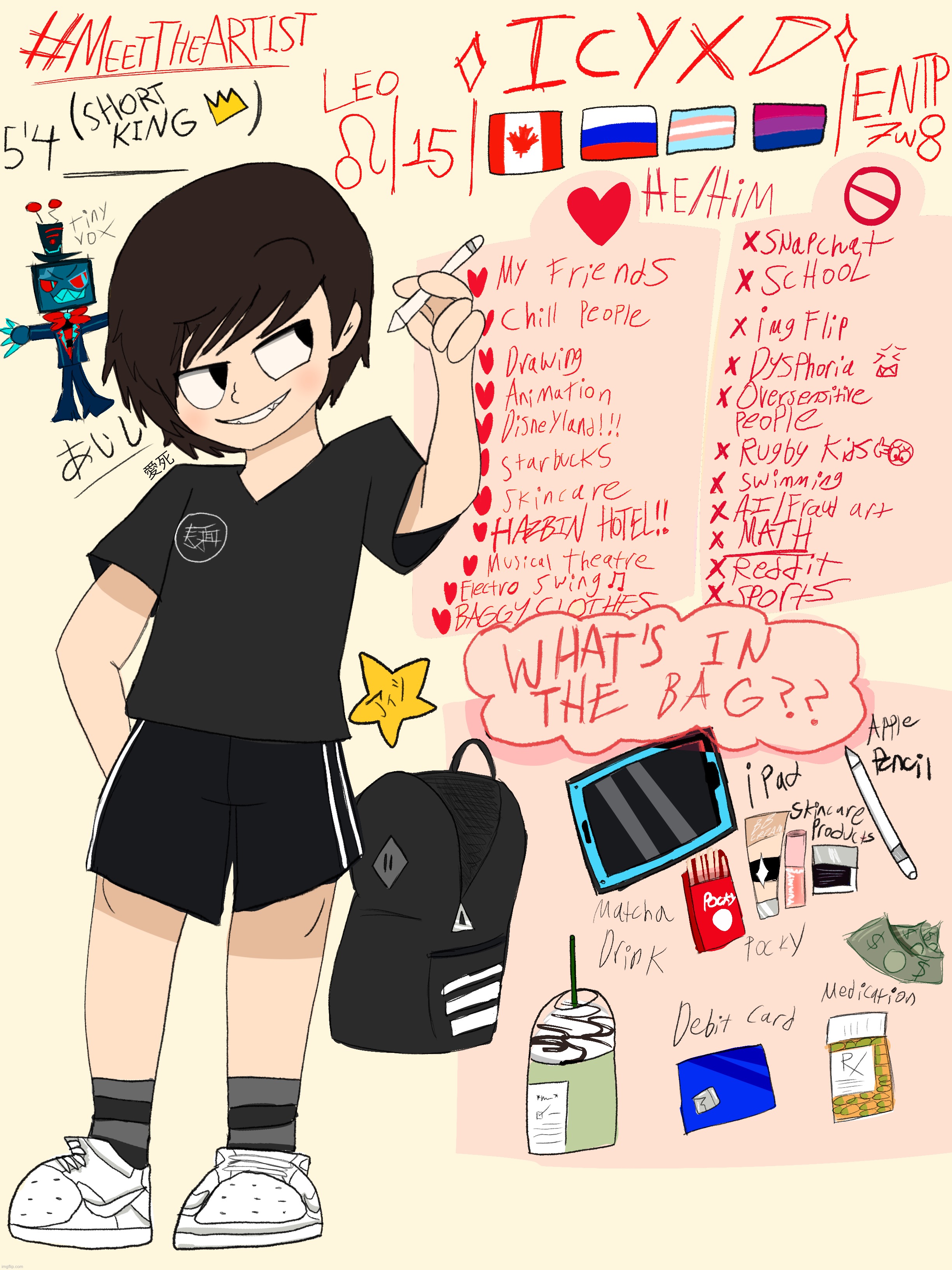 Finished my meet the artist page! | made w/ Imgflip meme maker