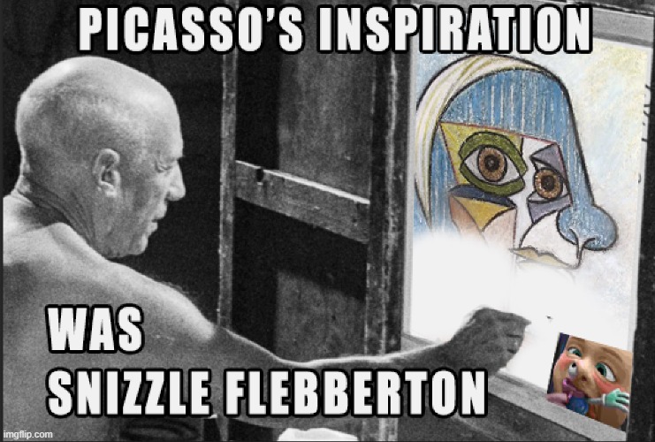 Snizzle Flebberton Picasso | image tagged in snizzle,snizzleflebberton,art,funny | made w/ Imgflip meme maker