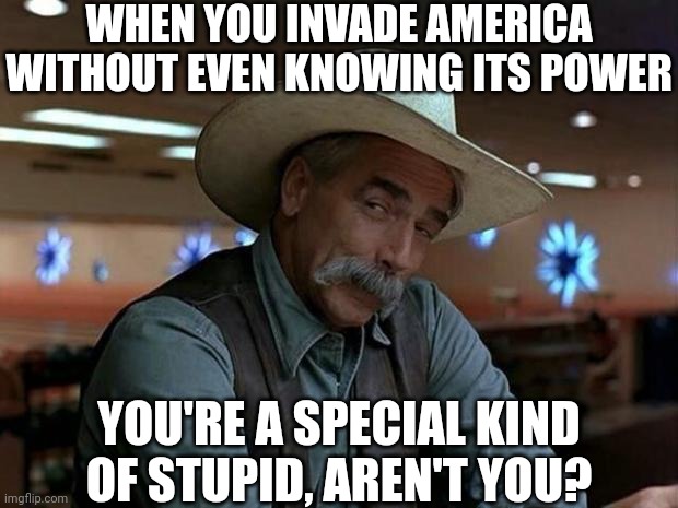 A long term blunder that Austrian man supported and declared war against America | WHEN YOU INVADE AMERICA WITHOUT EVEN KNOWING ITS POWER; YOU'RE A SPECIAL KIND OF STUPID, AREN'T YOU? | image tagged in special kind of stupid,memes,history,history memes,japan | made w/ Imgflip meme maker