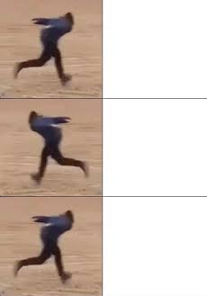 naruto run back and forth 3 lines Blank Meme Template