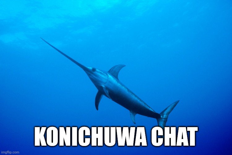 Swordfish | KONICHUWA CHAT | image tagged in swordfish | made w/ Imgflip meme maker