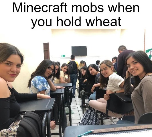 image tagged in minecraft,mobs,wheat | made w/ Imgflip meme maker