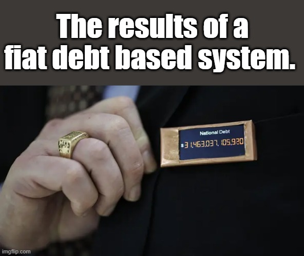 Theres no limit on the NWO Gov. spending , Fiat is the slush fund of the NWO. | The results of a fiat debt based system. | made w/ Imgflip meme maker