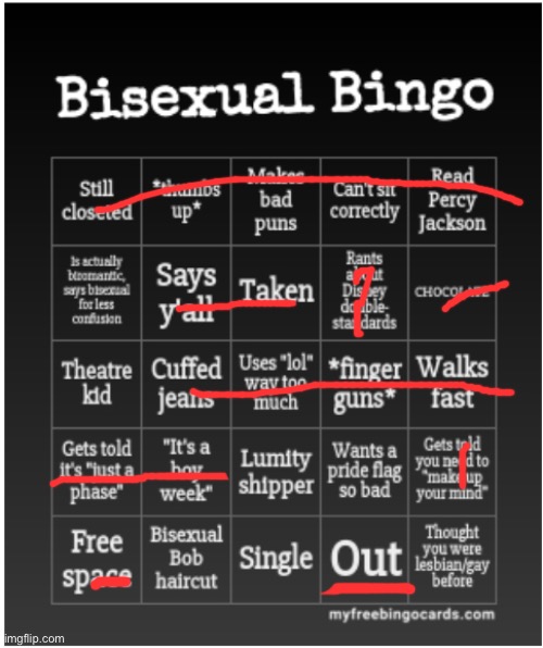 Bisexual Bingo | image tagged in bisexual bingo | made w/ Imgflip meme maker