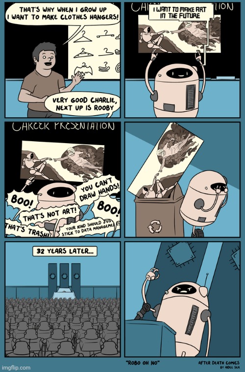 Art to the future | image tagged in art,future,artwork,comics,comics/cartoons,drawings | made w/ Imgflip meme maker