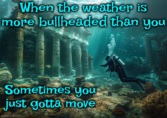 You Can NOT Beat Weather.  You Can't Fight It, Tame It, Control Or Predict It's Destruction, But You Can Move | When the weather is more bullheaded than you; Sometimes you just gotta move | image tagged in hurricanes,tornados,floods,wildfires,the great migration,memes | made w/ Imgflip meme maker