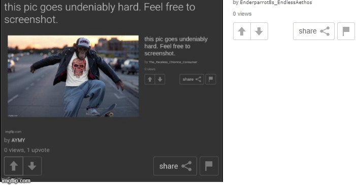 This pic goes undeniable hard. feel free to screenshot | made w/ Imgflip meme maker