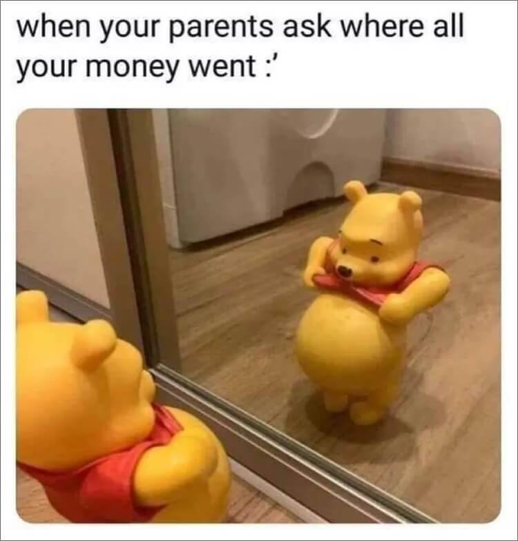 High Quality pooh showing belly Blank Meme Template