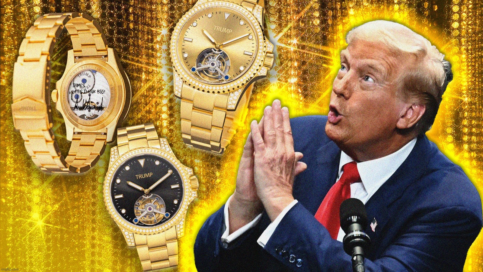 Trump watches | image tagged in trump watches | made w/ Imgflip meme maker