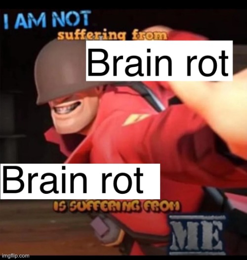 brainrot is suffering from me | image tagged in brainrot is suffering from me | made w/ Imgflip meme maker