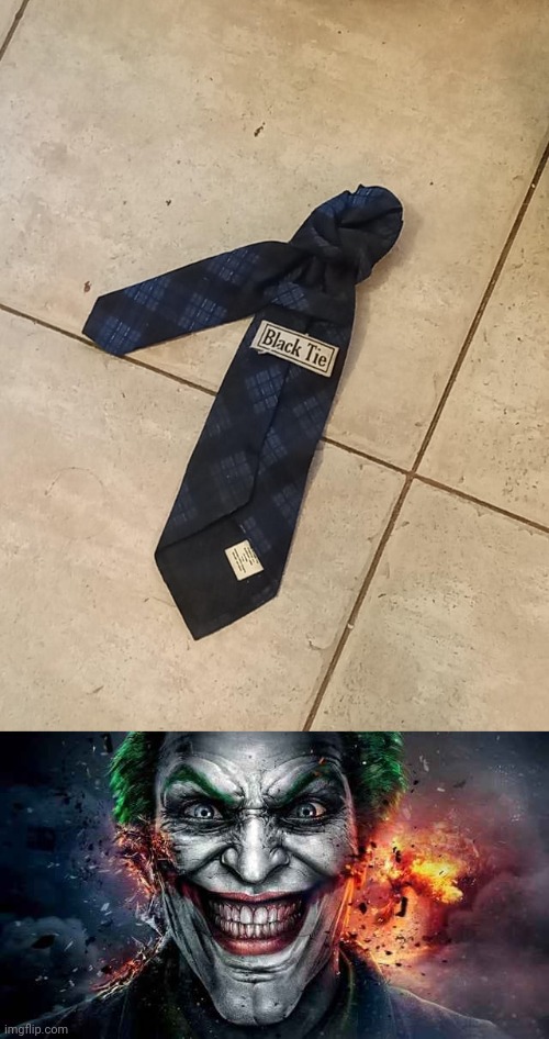 "Black tie" | image tagged in jonkler,ties,tie,color blind,you had one job,memes | made w/ Imgflip meme maker