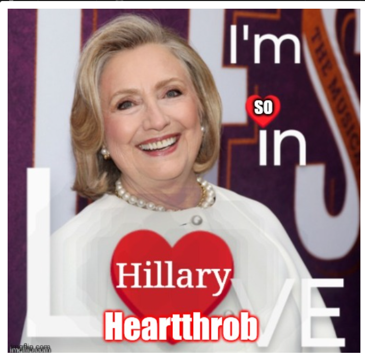 Hillary Heart Throb Blank Meme Template