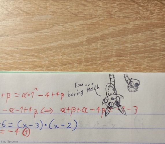 Mangle doesn't like Maths | image tagged in drawing,fnaf,mangle,quick maths | made w/ Imgflip meme maker