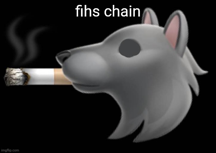 epic fucking wolf smoking a cigar | fihs chain | image tagged in epic fucking wolf smoking a cigar | made w/ Imgflip meme maker