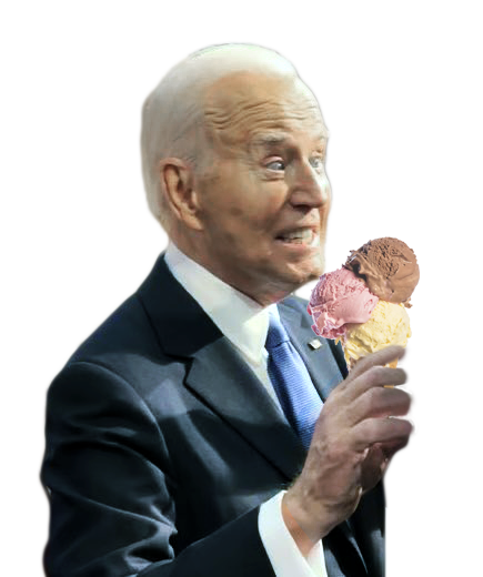 Joe Biden with Ice Cream Blank Meme Template