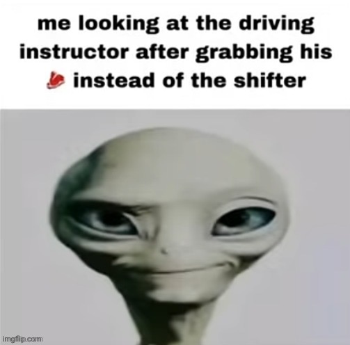 my brother is with a driving instructor rn and he’s gay so i lowkey just imagined this happening | made w/ Imgflip meme maker