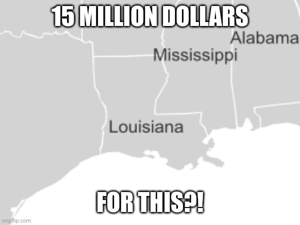 What a scam ! ! ! | 15 MILLION DOLLARS; FOR THIS?! | image tagged in history,america | made w/ Imgflip meme maker