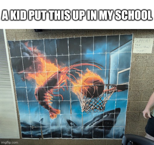 Mikril Jordan vs Sharquille O'Neal | A KID PUT THIS UP IN MY SCHOOL | image tagged in memes,school | made w/ Imgflip meme maker