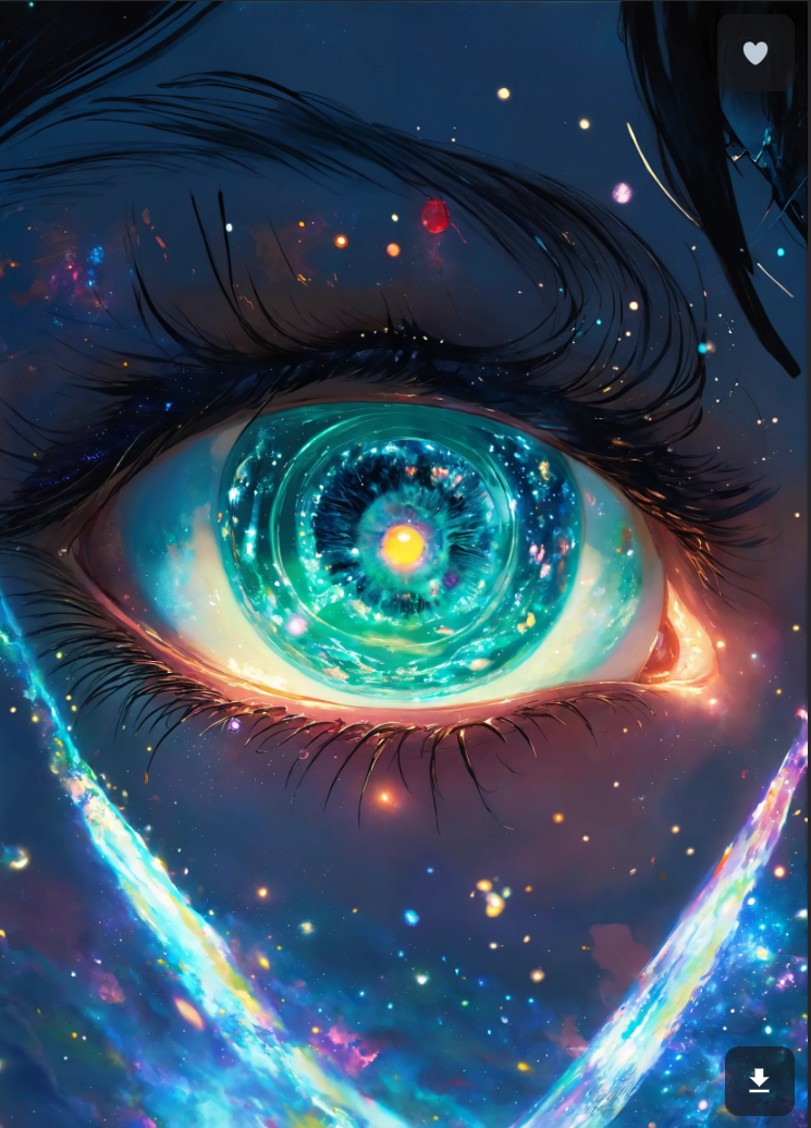 Galaxy Eyes Blank Meme Template