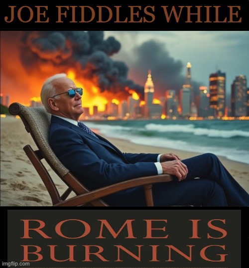 Sand Slug or The Big Guy? | JOE FIDDLES WHILE | image tagged in biden on the beach,joe biden,where is,joe,sad guy on the beach,political humor | made w/ Imgflip meme maker