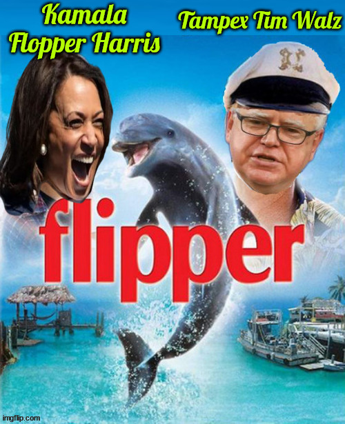 Flipper | image tagged in kamala harris,tampex tim,flipper,floppers | made w/ Imgflip meme maker