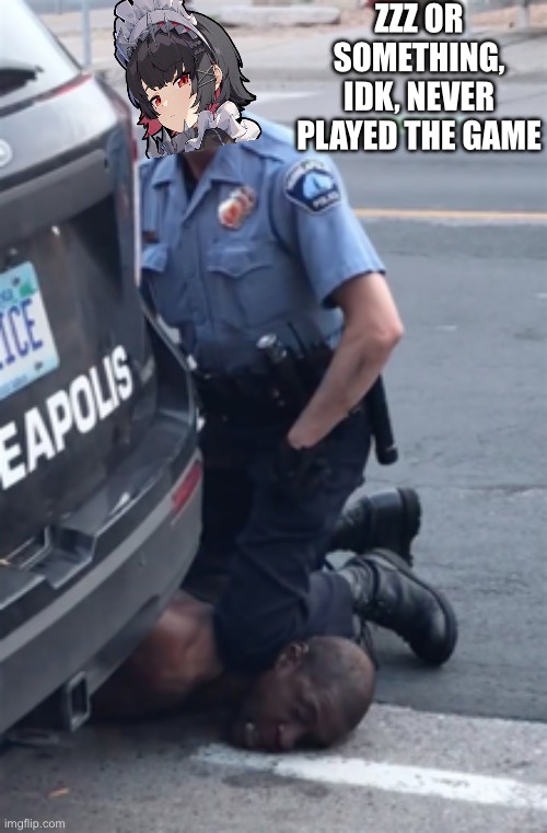 So, is this the police genshin impact? Seems cool, ngl | ZZZ OR SOMETHING, IDK, NEVER PLAYED THE GAME | image tagged in george floyd,video games,anime,memes,funny memes | made w/ Imgflip meme maker